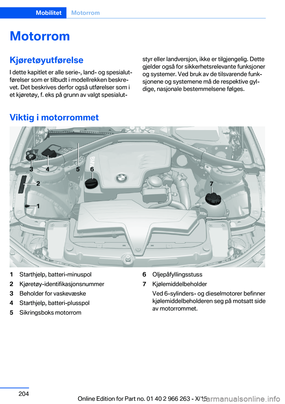 BMW 4 SERIES GRAN COUPE 2016 InstruksjonsbØker (in Norwegian) MotorromKjøretøyutførelse
I dette kapitlet er alle serie-, land- og spesialut‐
førelser som er tilbudt i modellrekken beskre‐
vet. Det beskrives derfor også utførelser som i
et kjøretøy, f BMW 4 SERIES GRAN COUPE 2016 InstruksjonsbØker (in Norwegian) MotorromKjøretøyutførelse
I dette kapitlet er alle serie-, land- og spesialut‐
førelser som er tilbudt i modellrekken beskre‐
vet. Det beskrives derfor også utførelser som i
et kjøretøy, f