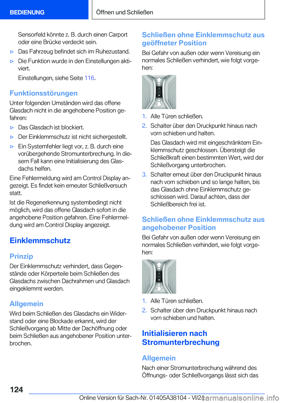 BMW 5 SERIES 2022  Betriebsanleitungen (in German) �S�e�n�s�o�r�f�e�l�d��k�
