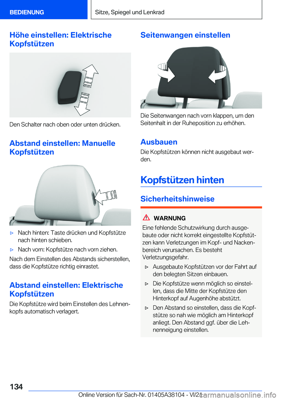 BMW 5 SERIES 2022  Betriebsanleitungen (in German) �H�