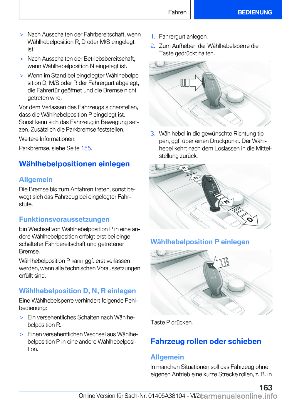 BMW 5 SERIES 2022  Betriebsanleitungen (in German) x�N�a�c�h��A�u�s�s�c�h�a�l�t�e�n��d�e�r��F�a�h�r�b�e�r�e�i�t�s�c�h�a�f�t�,��w�e�n�n�W�