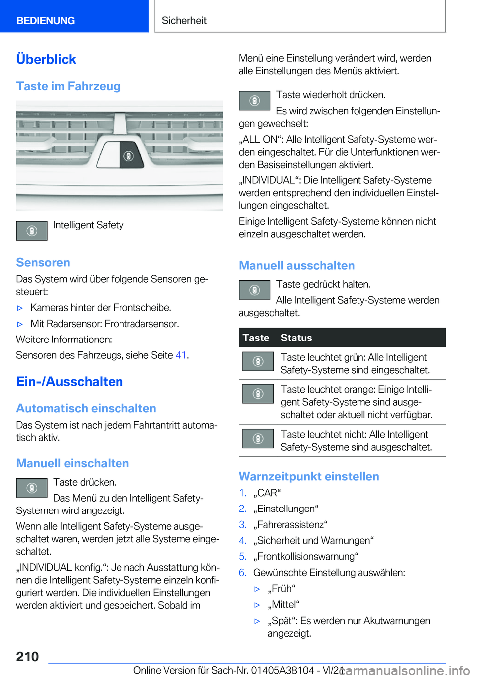 BMW 5 SERIES 2022  Betriebsanleitungen (in German) �