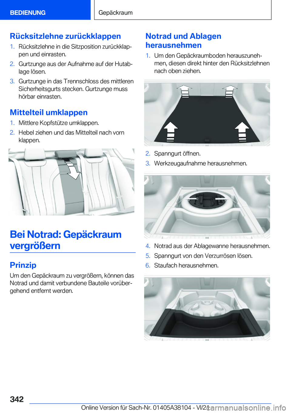 BMW 5 SERIES 2022  Betriebsanleitungen (in German) �R�