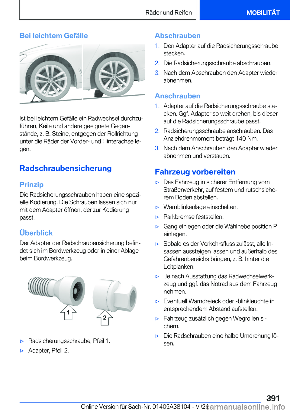 BMW 5 SERIES 2022  Betriebsanleitungen (in German) �B�e�i��l�e�i�c�h�t�e�m��G�e�f�