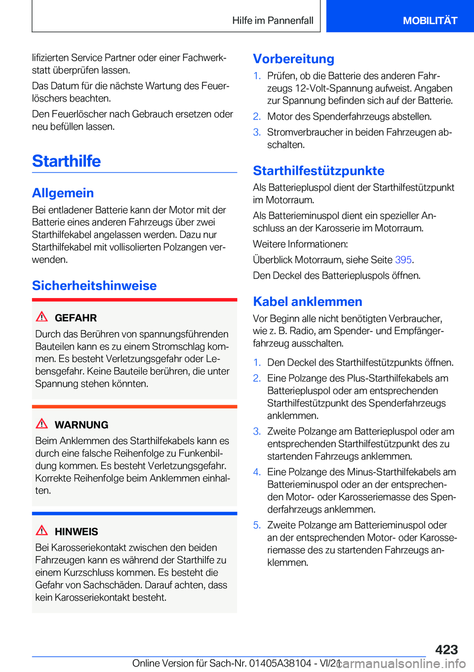 BMW 5 SERIES 2022  Betriebsanleitungen (in German) �l�i�f�i�z�i�e�r�t�e�n��S�e�r�v�i�c�e��P�a�r�t�n�e�r��o�d�e�r��e�i�n�e�r��F�a�c�h�w�e�r�kj�s�t�a�t�t��