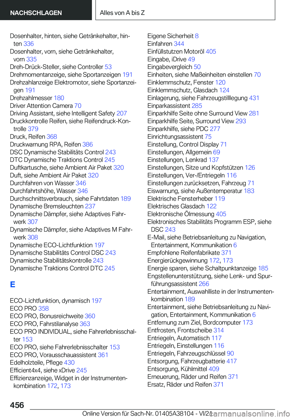 BMW 5 SERIES 2022  Betriebsanleitungen (in German) �D�o�s�e�n�h�a�l�t�e�r�,��h�i�n�t�e�n�,��s�i�e�h�e��G�e�t�r�