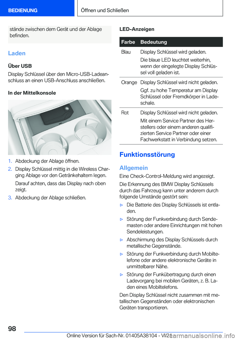 BMW 5 SERIES 2022  Betriebsanleitungen (in German) �s�t�