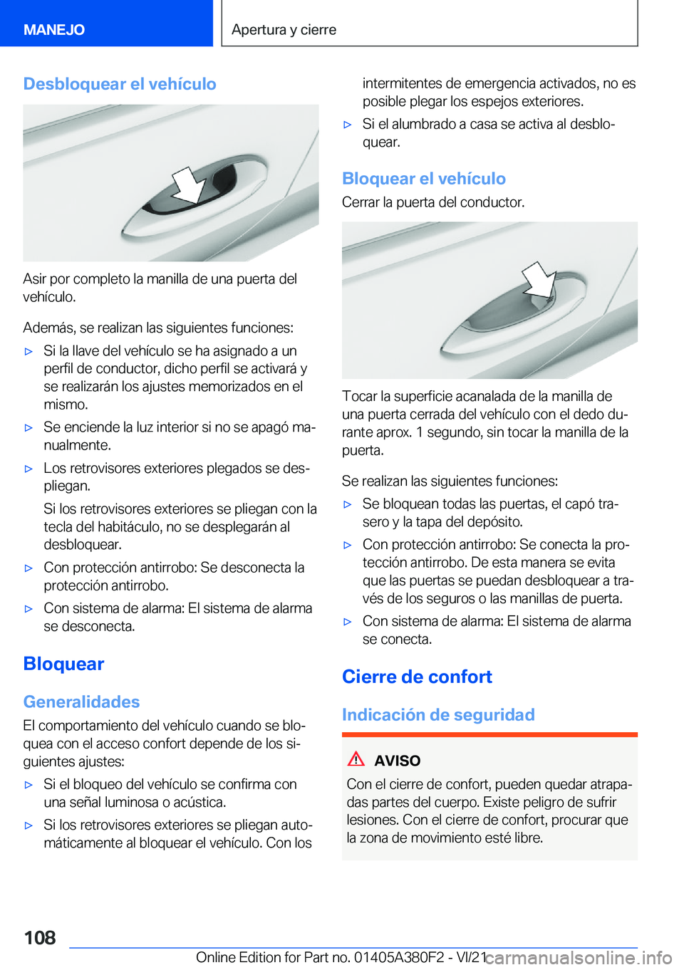BMW 5 SERIES 2022  Manuales de Empleo (in Spanish) �D�e�s�b�l�o�q�u�e�a�r��e�l��v�e�h�