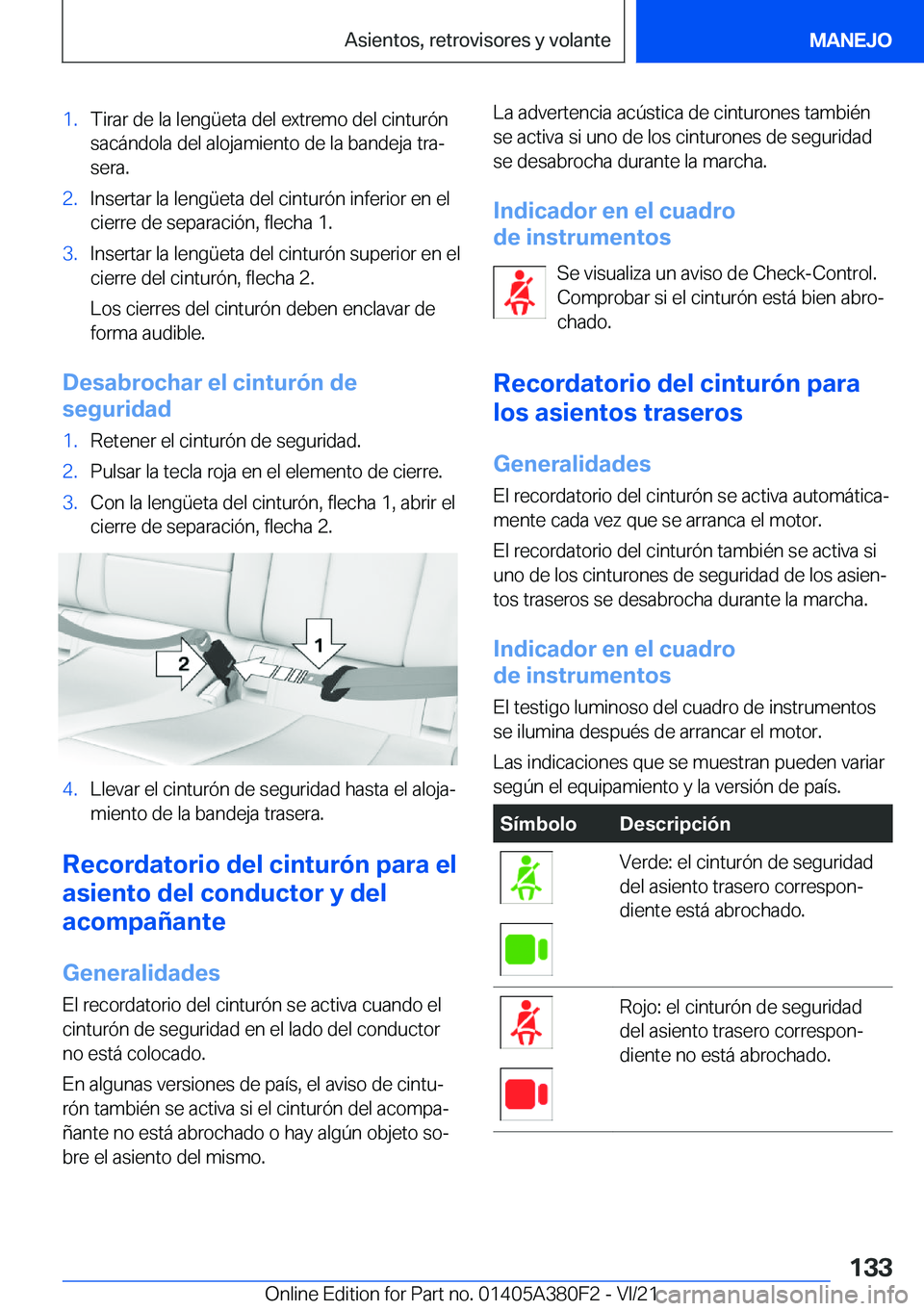BMW 5 SERIES 2022  Manuales de Empleo (in Spanish) �1�.�T�i�r�a�r��d�e��l�a��l�e�n�g�