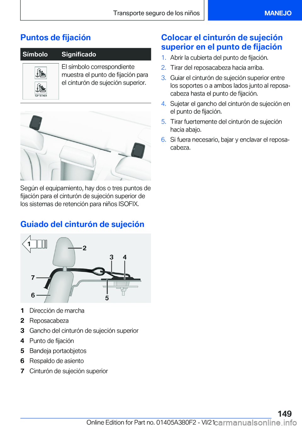 BMW 5 SERIES 2022  Manuales de Empleo (in Spanish) �P�u�n�t�o�s��d�e��f�i�j�a�c�i�