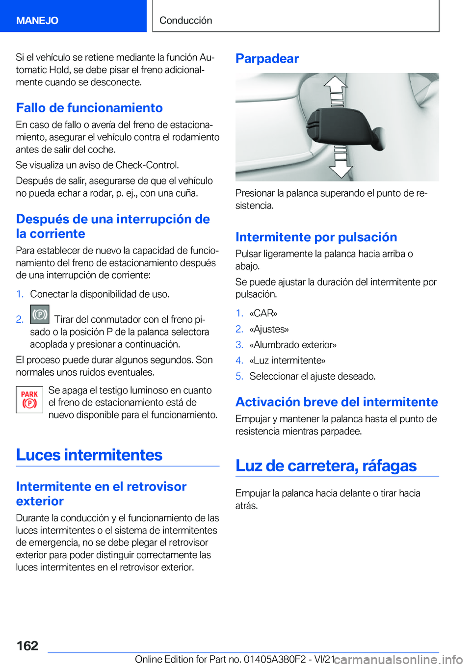 BMW 5 SERIES 2022  Manuales de Empleo (in Spanish) �S�i��e�l��v�e�h�
