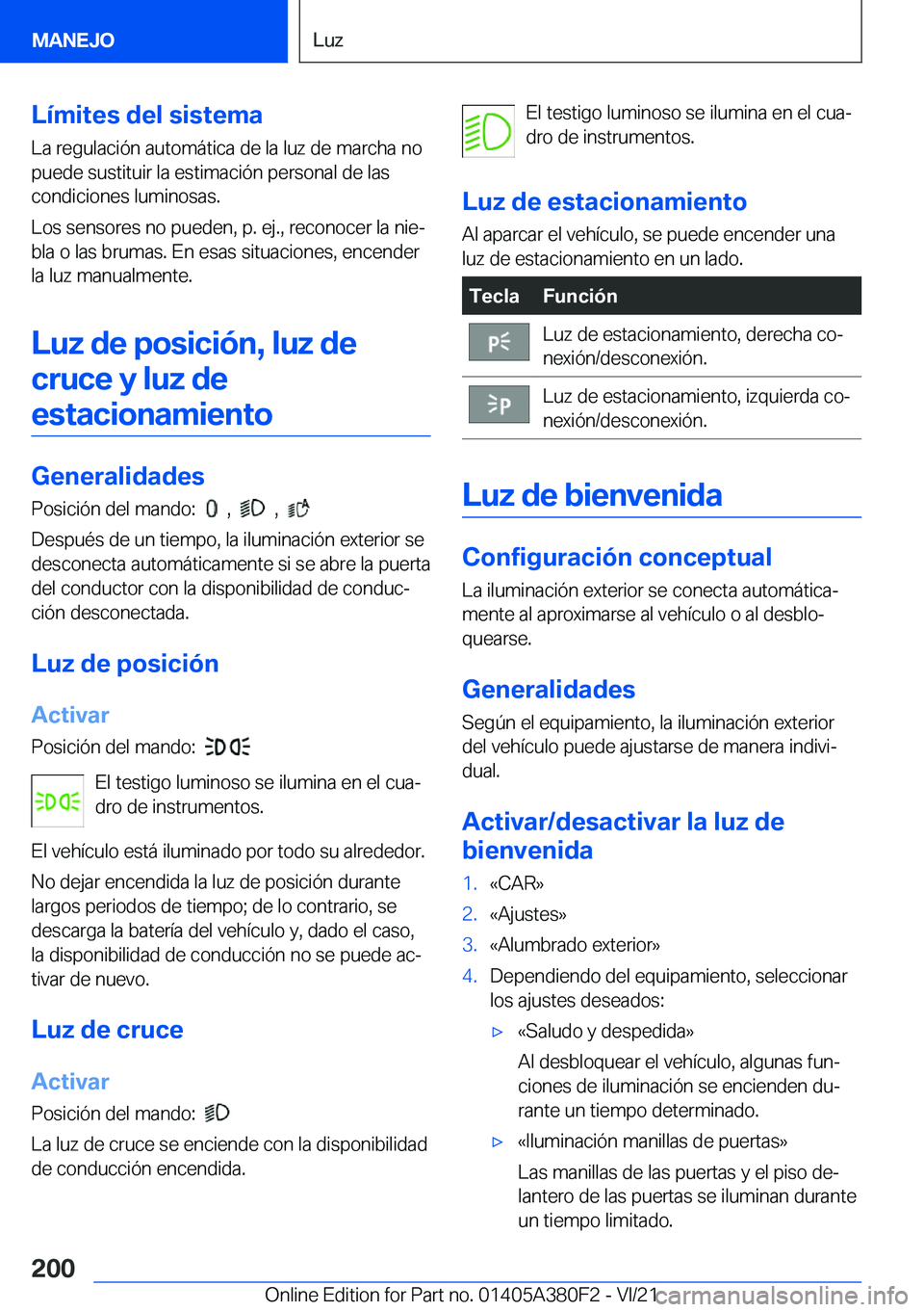 BMW 5 SERIES 2022  Manuales de Empleo (in Spanish) �L�