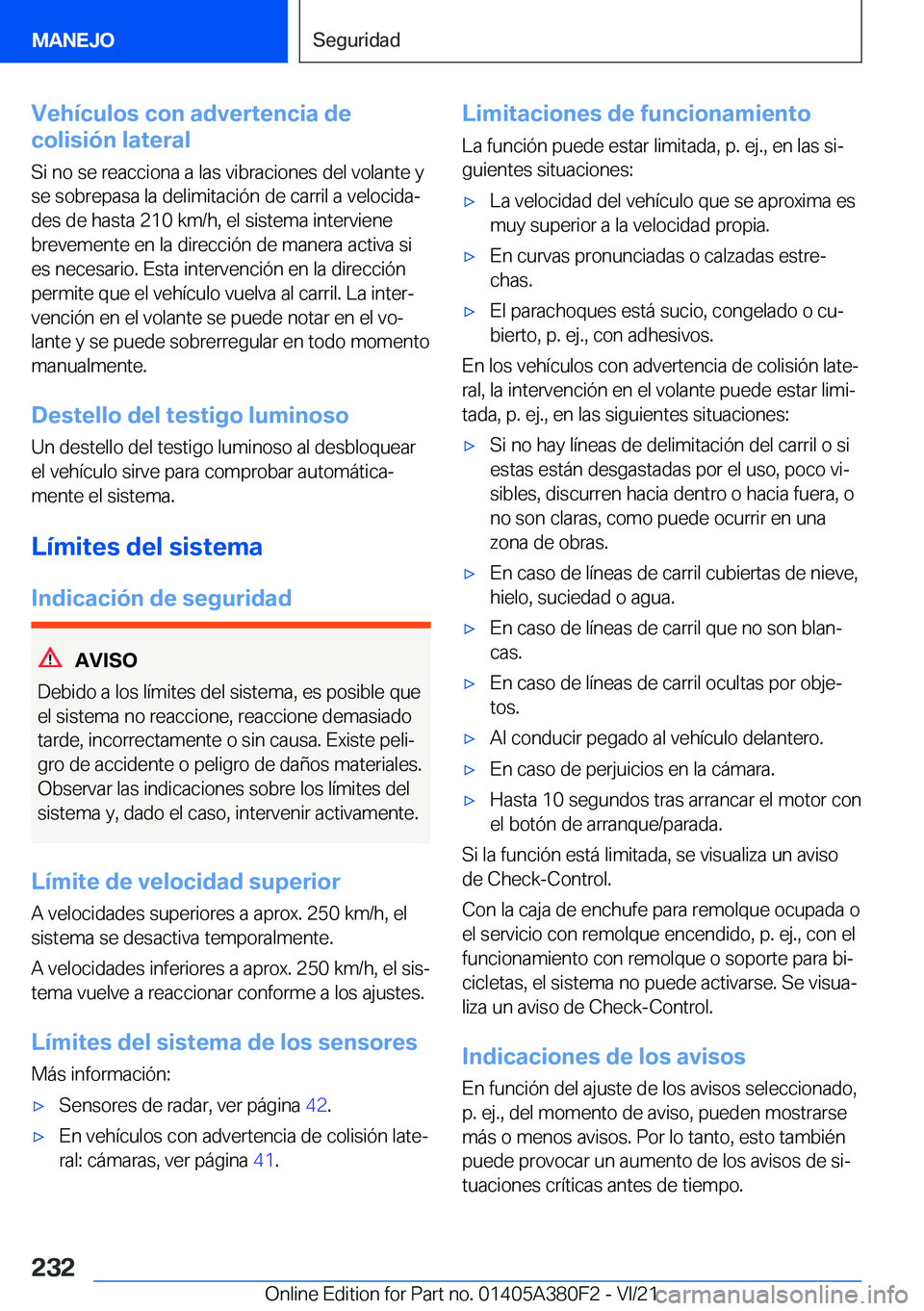 BMW 5 SERIES 2022  Manuales de Empleo (in Spanish) �V�e�h�