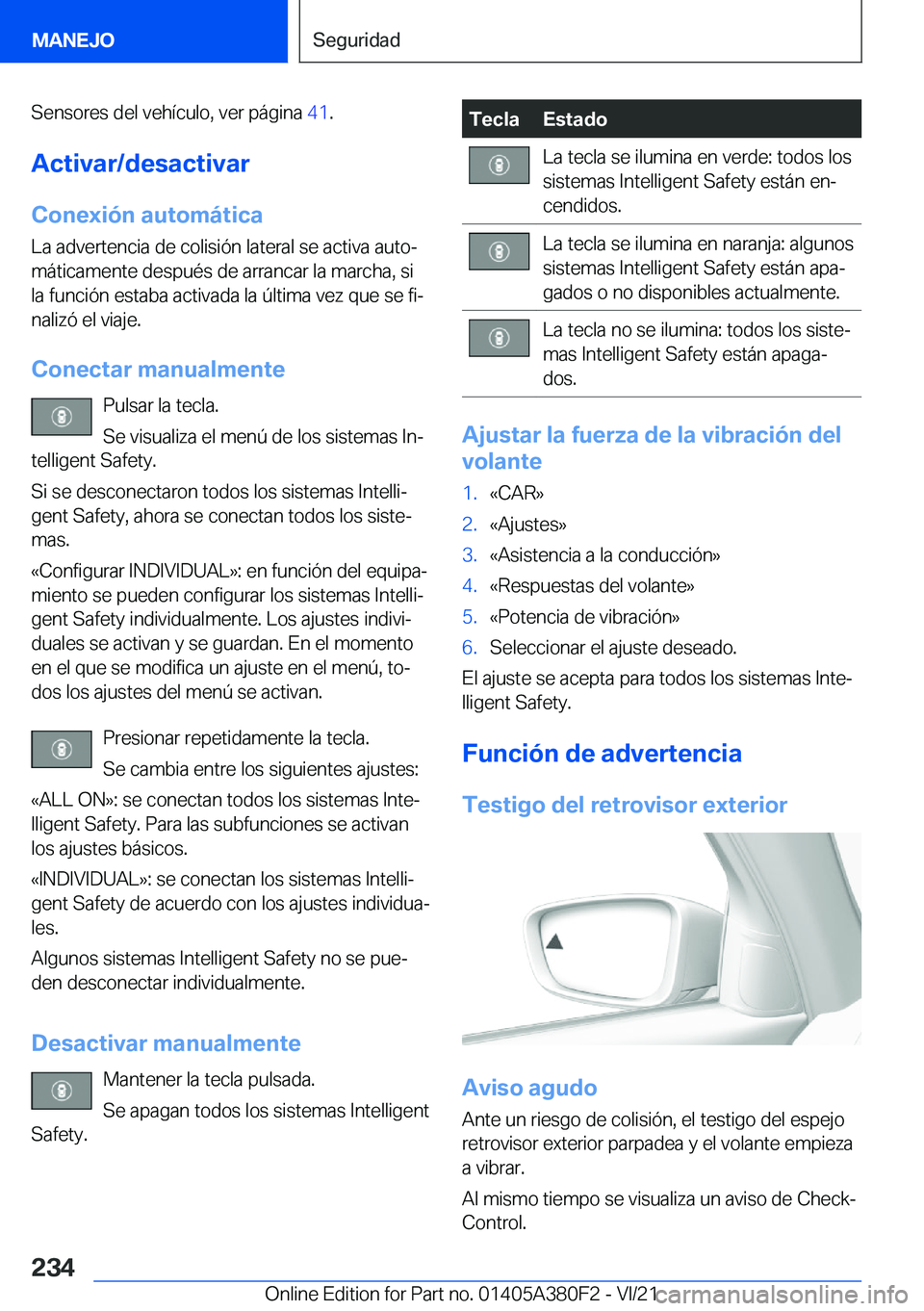 BMW 5 SERIES 2022  Manuales de Empleo (in Spanish) �S�e�n�s�o�r�e�s��d�e�l��v�e�h�