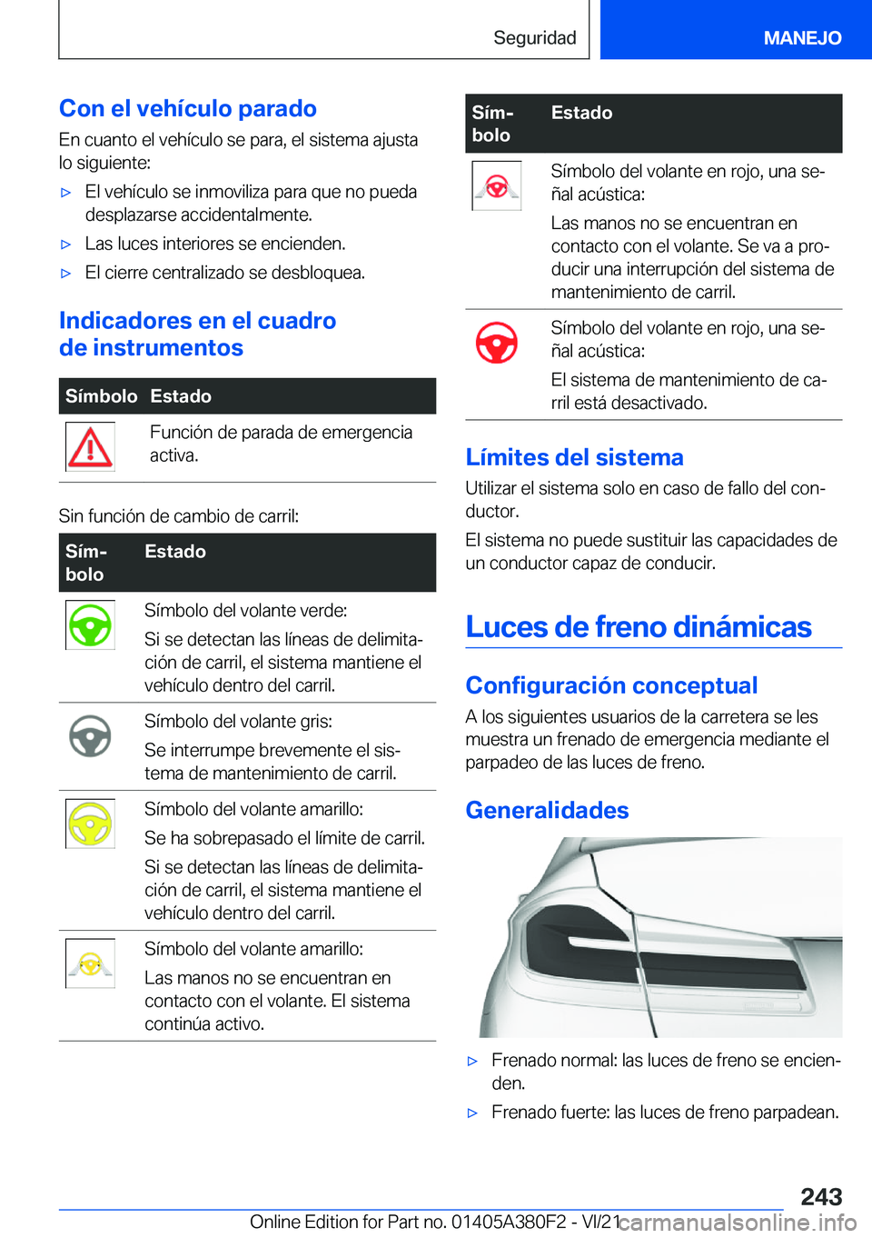 BMW 5 SERIES 2022  Manuales de Empleo (in Spanish) �C�o�n��e�l��v�e�h�