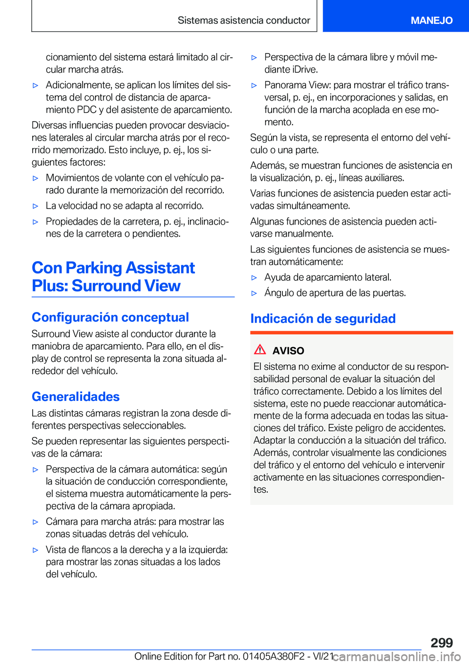 BMW 5 SERIES 2022  Manuales de Empleo (in Spanish) �c�i�o�n�a�m�i�e�n�t�o��d�e�l��s�i�s�t�e�m�a��e�s�t�a�r�