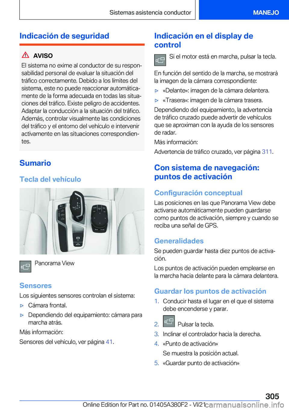 BMW 5 SERIES 2022  Manuales de Empleo (in Spanish) �I�n�d�i�c�a�c�i�