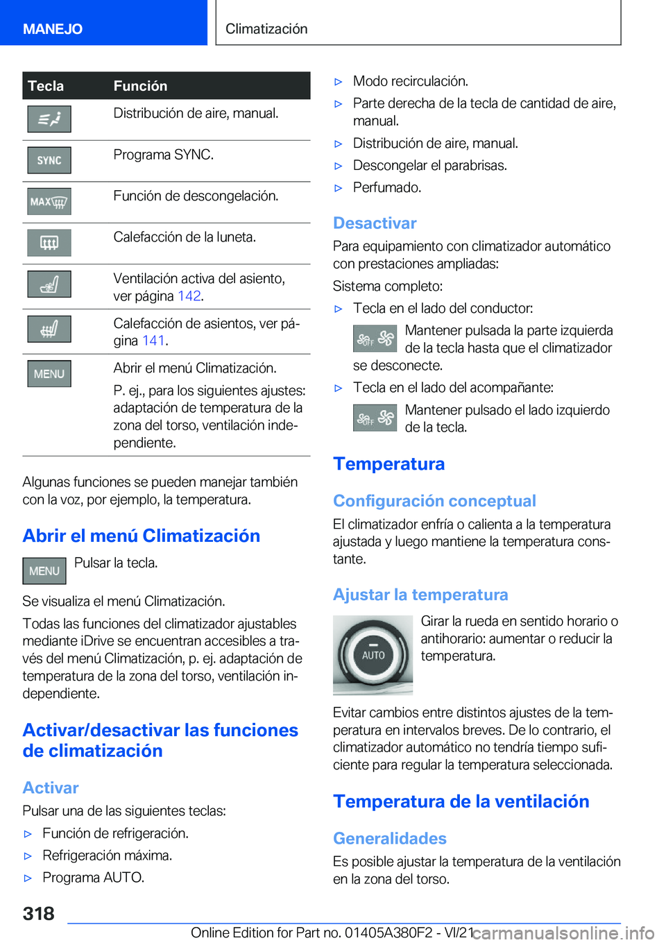 BMW 5 SERIES 2022  Manuales de Empleo (in Spanish) �T�e�c�l�a�F�u�n�c�i�