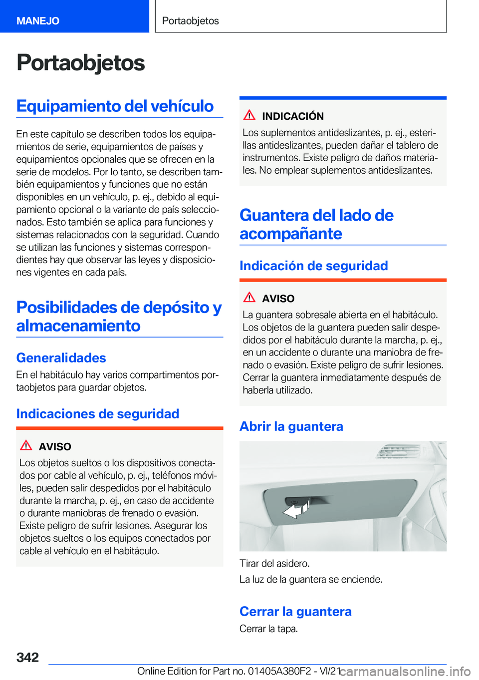 BMW 5 SERIES 2022  Manuales de Empleo (in Spanish) �P�o�r�t�a�o�b�j�e�t�o�s�E�q�u�i�p�a�m�i�e�n�t�o��d�e�l��v�e�h�