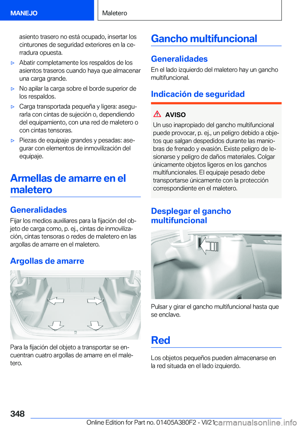 BMW 5 SERIES 2022  Manuales de Empleo (in Spanish) �a�s�i�e�n�t�o��t�r�a�s�e�r�o��n�o��e�s�t�
