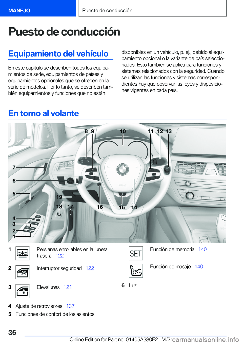 BMW 5 SERIES 2022  Manuales de Empleo (in Spanish) �P�u�e�s�t�o��d�e��c�o�n�d�u�c�c�i�