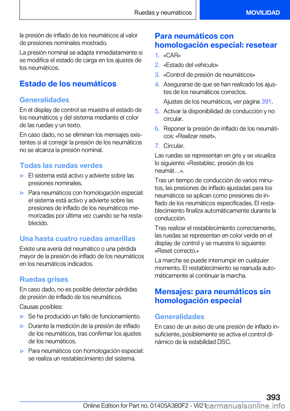 BMW 5 SERIES 2022  Manuales de Empleo (in Spanish) �l�a��p�r�e�s�i�