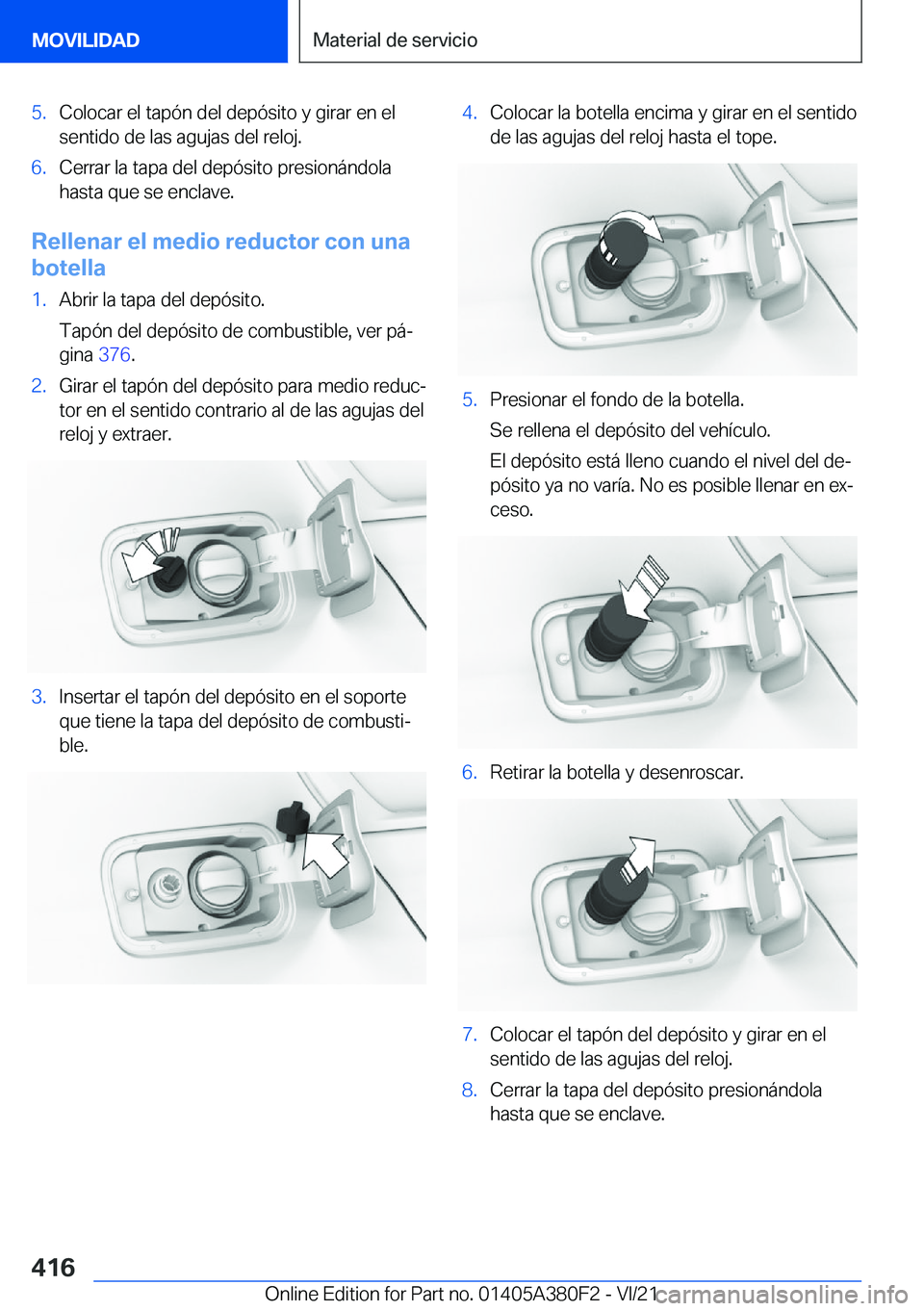 BMW 5 SERIES 2022  Manuales de Empleo (in Spanish) �5�.�C�o�l�o�c�a�r��e�l��t�a�p�