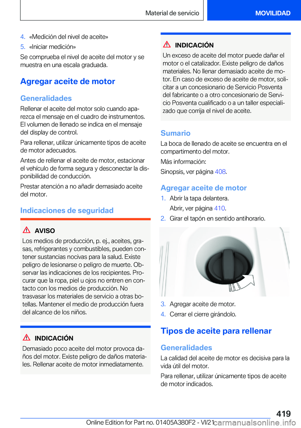 BMW 5 SERIES 2022  Manuales de Empleo (in Spanish) �4�.�«�M�e�d�i�c�i�