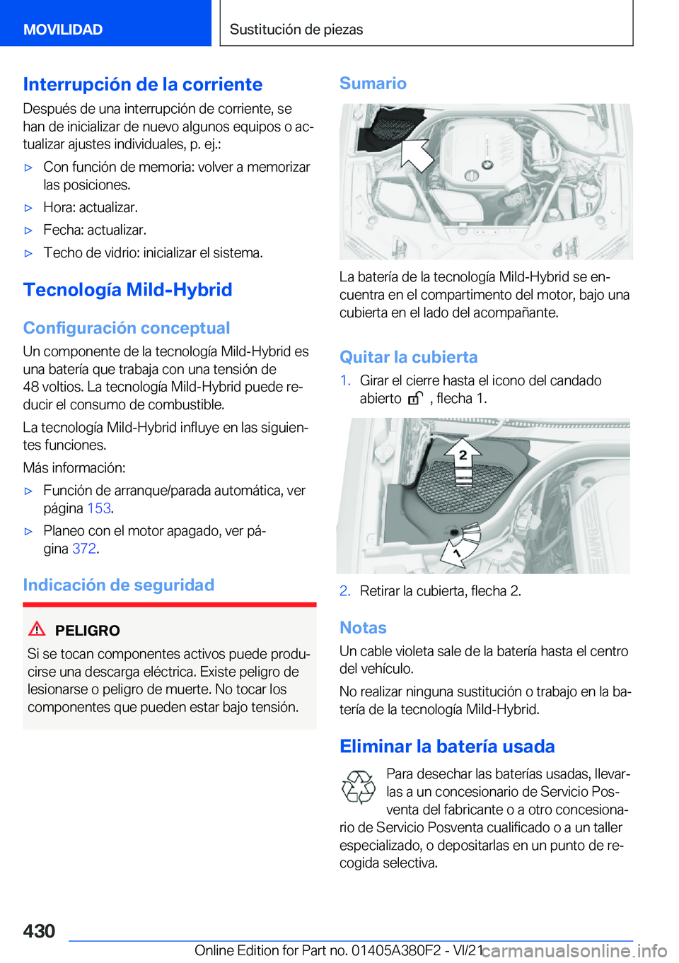 BMW 5 SERIES 2022  Manuales de Empleo (in Spanish) �I�n�t�e�r�r�u�p�c�i�