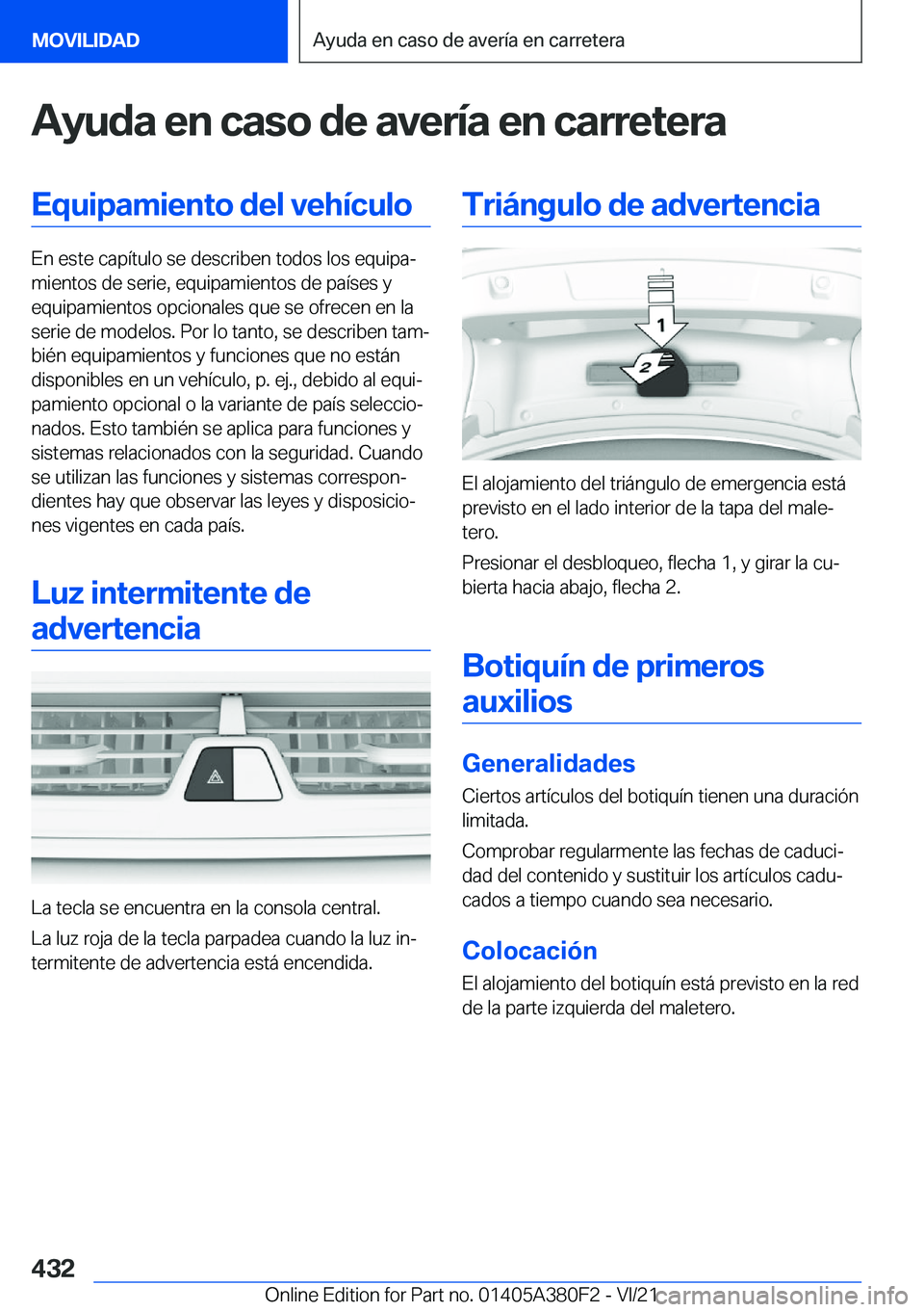BMW 5 SERIES 2022  Manuales de Empleo (in Spanish) �A�y�u�d�a��e�n��c�a�s�o��d�e��a�v�e�r�