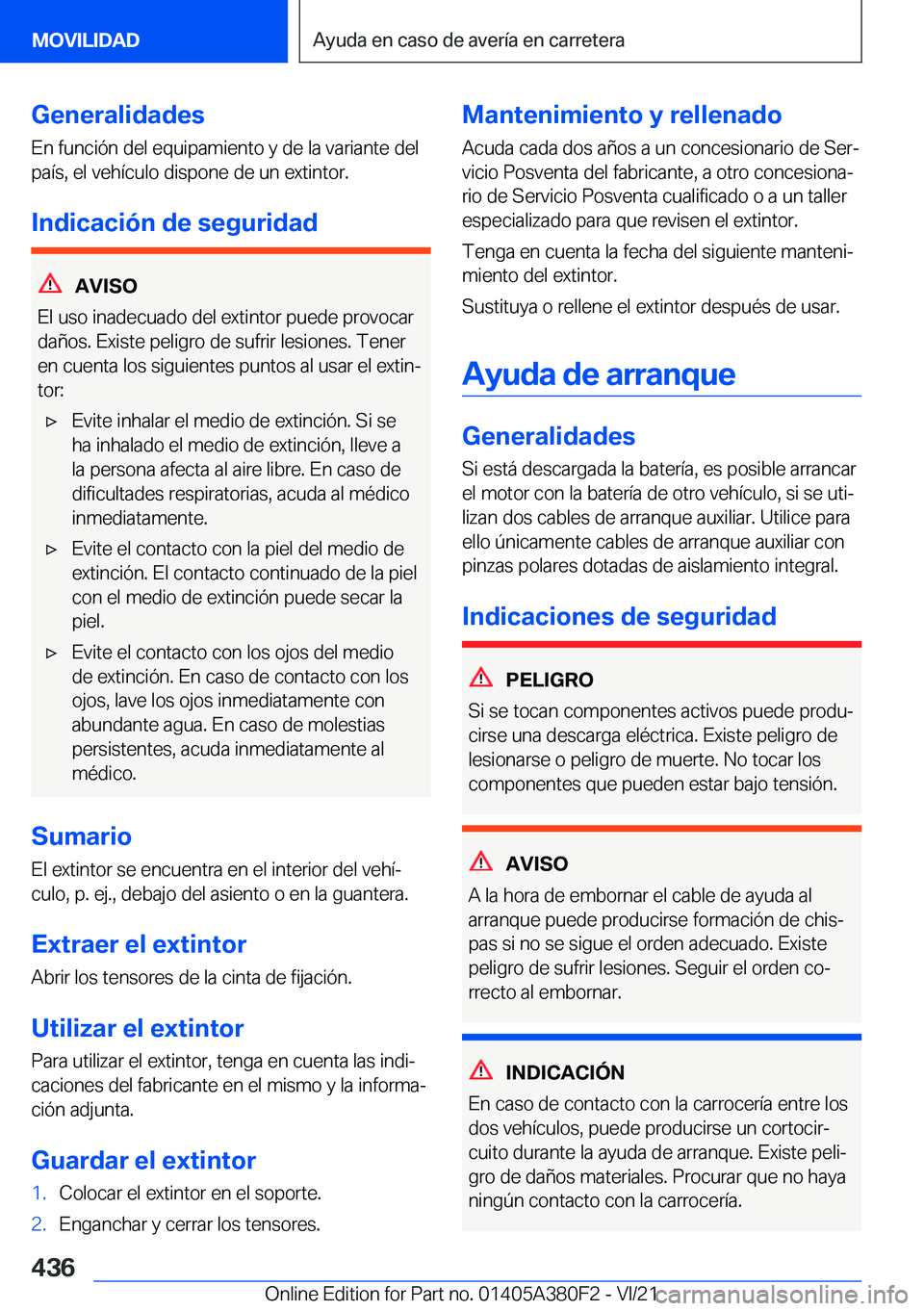 BMW 5 SERIES 2022  Manuales de Empleo (in Spanish) �G�e�n�e�r�a�l�i�d�a�d�e�s
�E�n��f�u�n�c�i�
