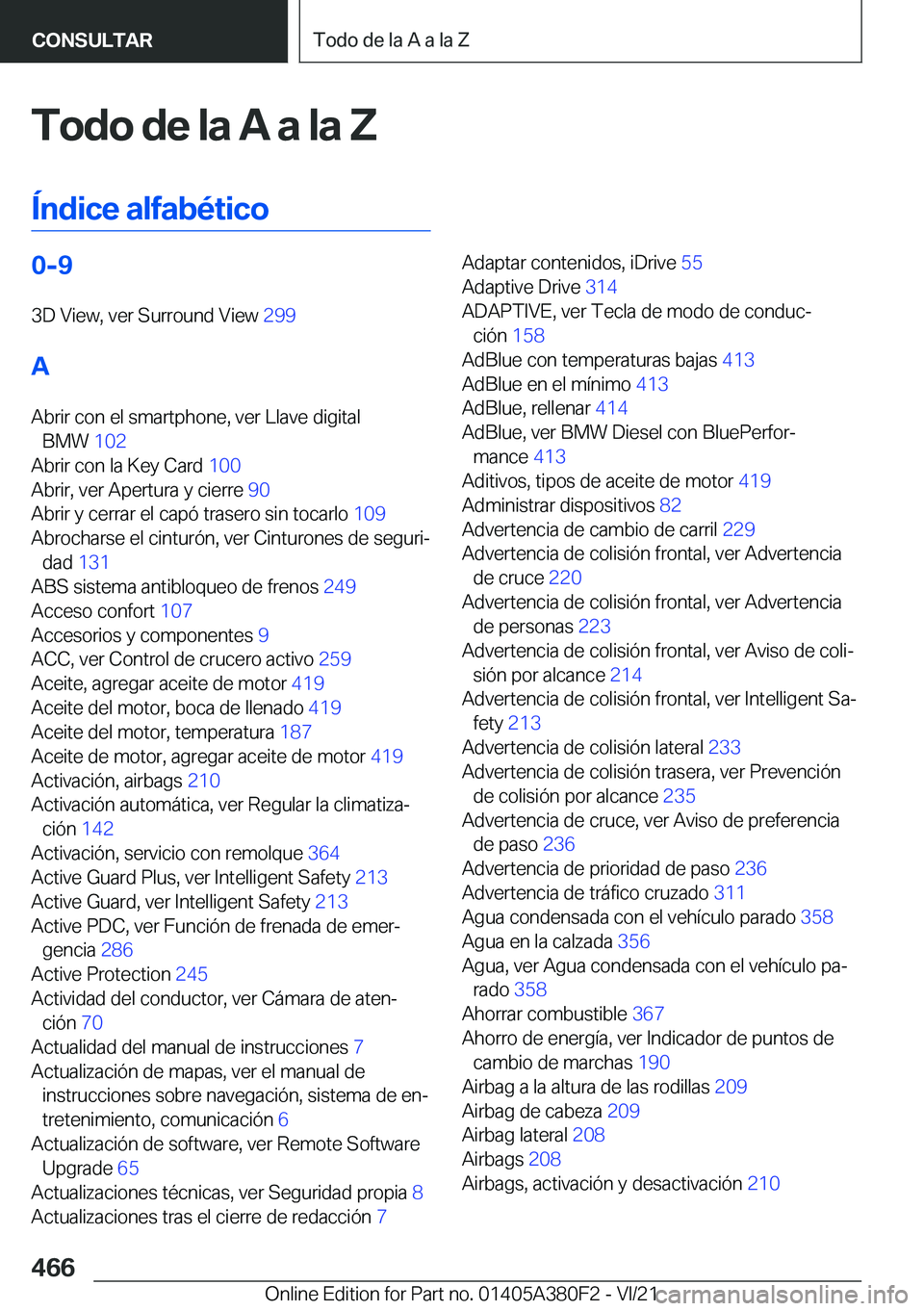 BMW 5 SERIES 2022  Manuales de Empleo (in Spanish) �T�o�d�o��d�e��l�a��A��a��l�a��Z
�