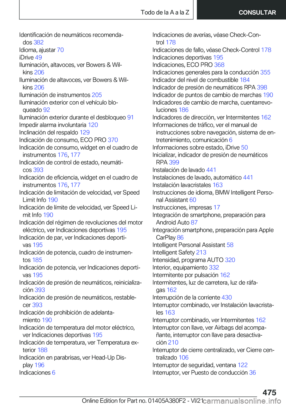 BMW 5 SERIES 2022  Manuales de Empleo (in Spanish) �I�d�e�n�t�i�f�i�c�a�c�i�