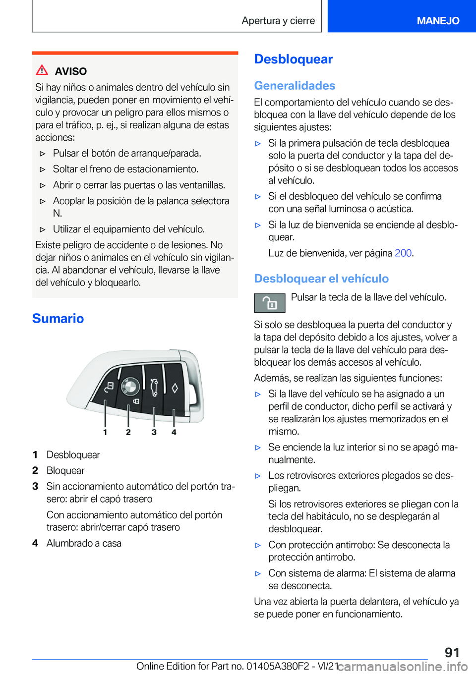 BMW 5 SERIES 2022  Manuales de Empleo (in Spanish) �A�V�I�S�O
�S�i��h�a�y��n�i�