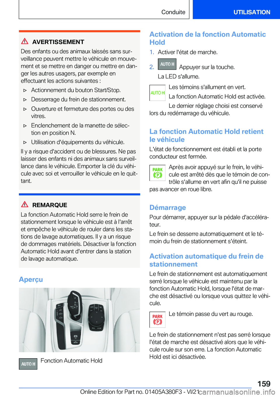 BMW 5 SERIES 2022  Notices Demploi (in French) �A�V�E�R�T�I�S�S�E�M�E�N�T
�D�e�s��e�n�f�a�n�t�s��o�u��d�e�s��a�n�i�m�a�u�x��l�a�i�s�s�é�s��s�a�n�s��s�u�rj
�v�e�i�l�l�a�n�c�e��p�e�u�v�e�n�t��m�e�t�t�r�e��l�e��v�é�h�i�c�u�l�e��e�n��m