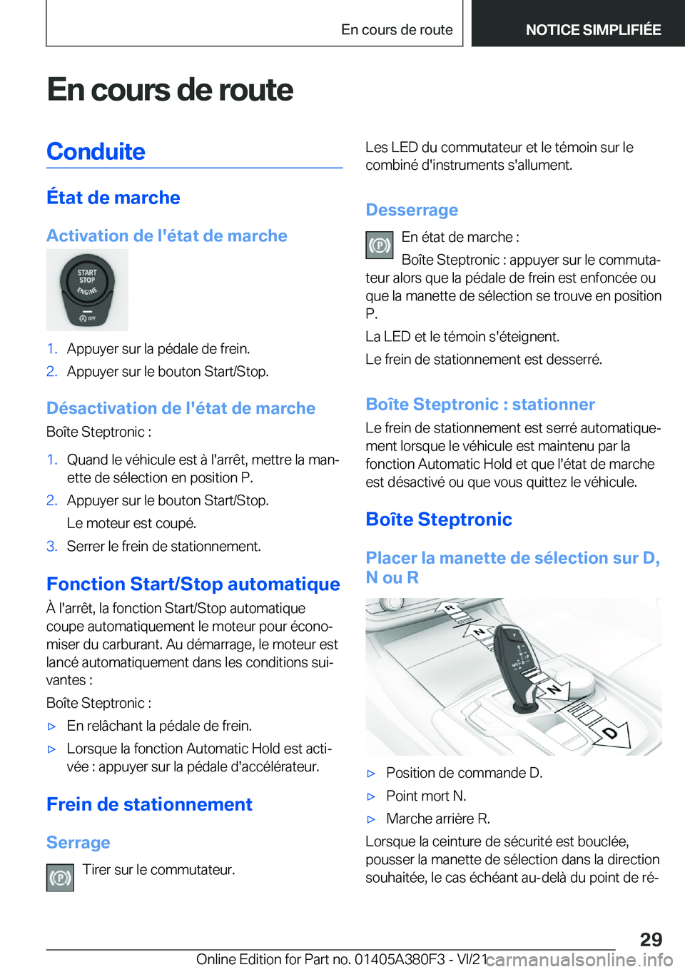 BMW 5 SERIES 2022  Notices Demploi (in French) �E�n��c�o�u�r�s��d�e��r�o�u�t�e�C�o�n�d�u�i�t�e
�