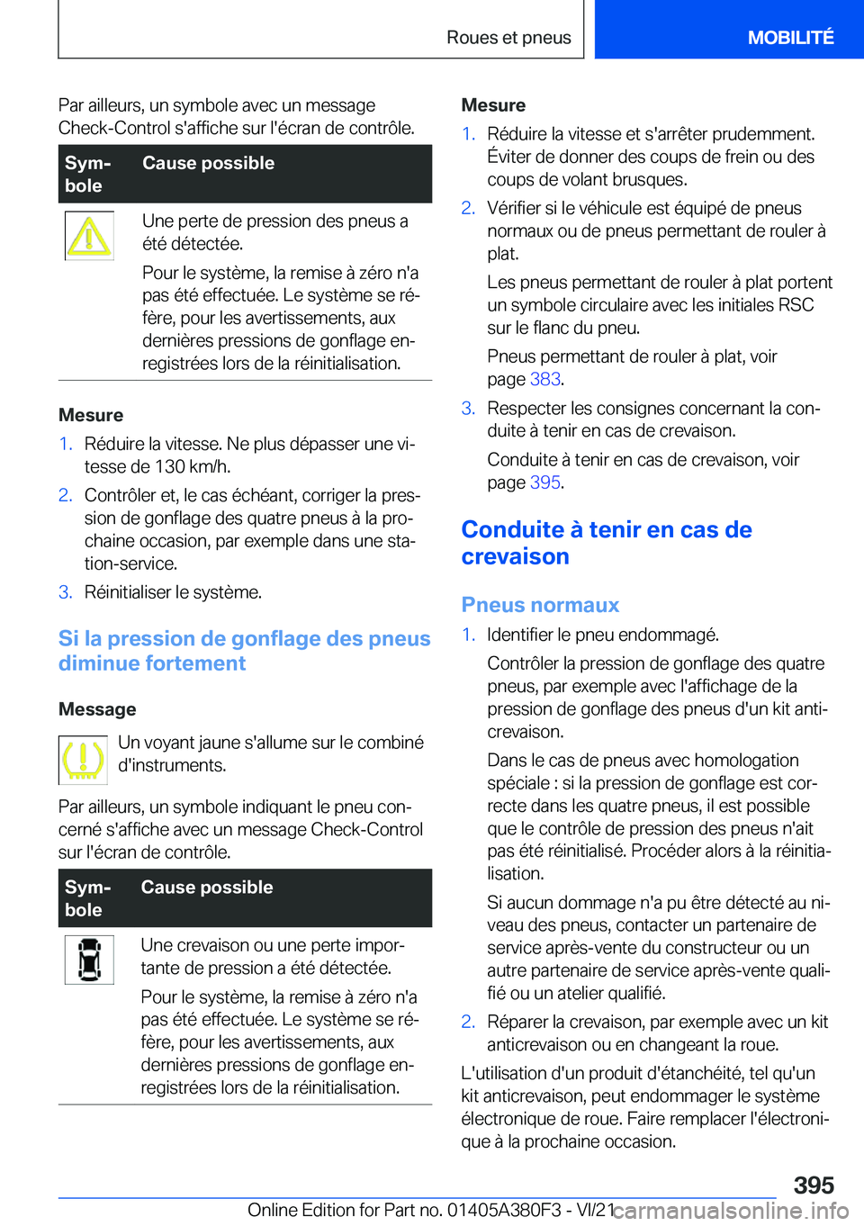 BMW 5 SERIES 2022  Notices Demploi (in French) �P�a�r��a�i�l�l�e�u�r�s�,��u�n��s�y�m�b�o�l�e��a�v�e�c��u�n��m�e�s�s�a�g�e�C�h�e�c�k�-�C�o�n�t�r�o�l��s�'�a�f�f�i�c�h�e��s�u�r��l�'�é�c�r�a�n��d�e��c�o�n�t�r�