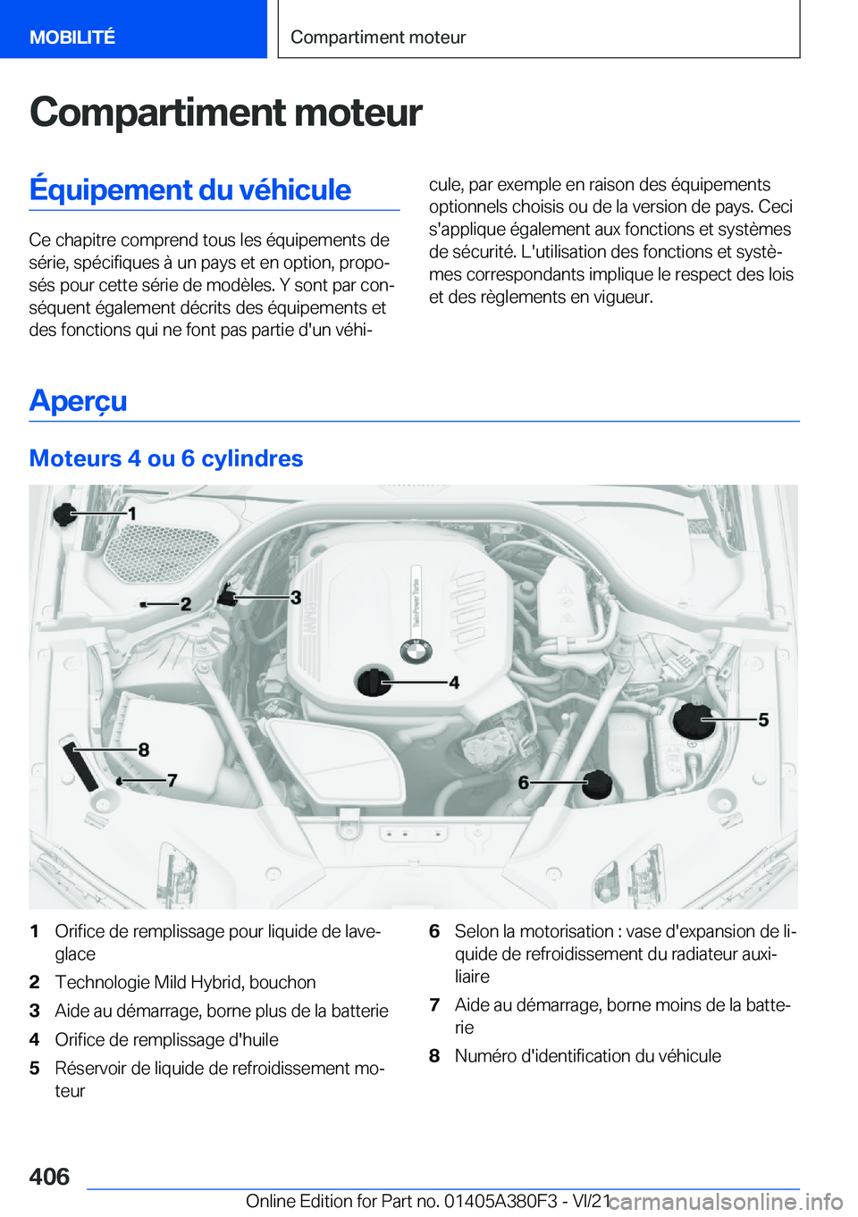 BMW 5 SERIES 2022  Notices Demploi (in French) �C�o�m�p�a�r�t�i�m�e�n�t��m�o�t�e�u�r�