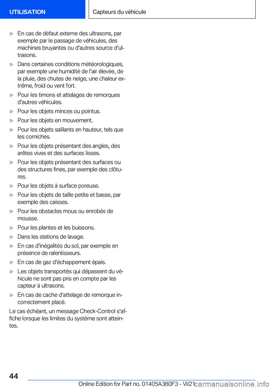 BMW 5 SERIES 2022  Notices Demploi (in French) 'x�E�n��c�a�s��d�e��d�é�f�a�u�t��e�x�t�e�r�n�e��d�e�s��u�l�t�r�a�s�o�n�s�,��p�a�r�e�x�e�m�p�l�e��p�a�r��l�e��p�a�s�s�a�g�e��d�e��v�é�h�i�c�u�l�e�s�,��d�e�s
�m�a�c�h�i�n�e�s��b�r�u�