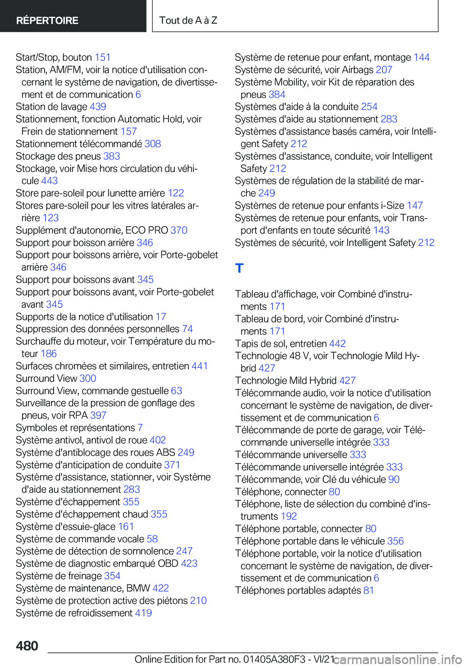 BMW 5 SERIES 2022  Notices Demploi (in French) �S�t�a�r�t�/�S�t�o�p�,��b�o�u�t�o�n��1�5�1�
�S�t�a�t�i�o�n�,��A�M�/�F�M�,��v�o�i�r��l�a��n�o�t�i�c�e��d�'�u�t�i�l�i�s�a�t�i�o�n��c�o�nj �c�e�r�n�a�n�t��l�e��s�y�s�t�è�m�e��d�e��n�a�