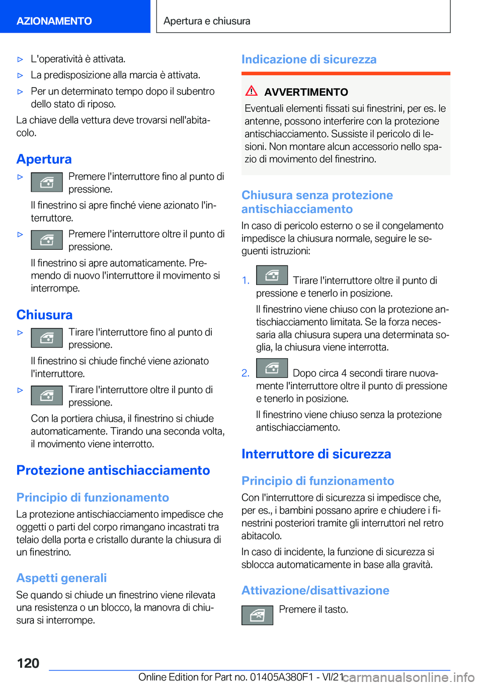 BMW 5 SERIES 2022  Libretti Di Uso E manutenzione (in Italian) 'x�L�'�o�p�e�r�a�t�i�v�i�t�