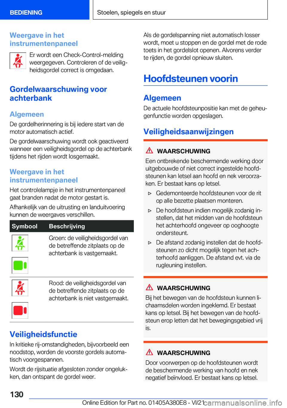 BMW 5 SERIES 2022  Instructieboekjes (in Dutch) �W�e�e�r�g�a�v�e��i�n��h�e�t
�i�n�s�t�r�u�m�e�n�t�e�n�p�a�n�e�e�l
�E�r��w�o�r�d�t��e�e�n��C�h�e�c�k�-�C�o�n�t�r�o�l�-�m�e�l�d�i�n�g�w�e�e�r�g�e�g�e�v�e�n�.��C�o�n�t�r�o�l�e�r�e�n��o�f��d�e��v