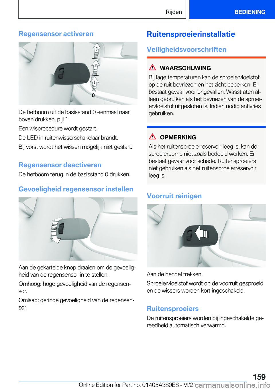 BMW 5 SERIES 2022  Instructieboekjes (in Dutch) �R�e�g�e�n�s�e�n�s�o�r��a�c�t�i�v�e�r�e�n
�D�e��h�e�f�b�o�o�m��u�i�t��d�e��b�a�s�i�s�s�t�a�n�d��0��e�e�n�m�a�a�l��n�a�a�r
�b�o�v�e�n��d�r�u�k�k�e�n�,��p�i�j�l��1�.
�E�e�n��w�i�s�p�r�o�c�e�