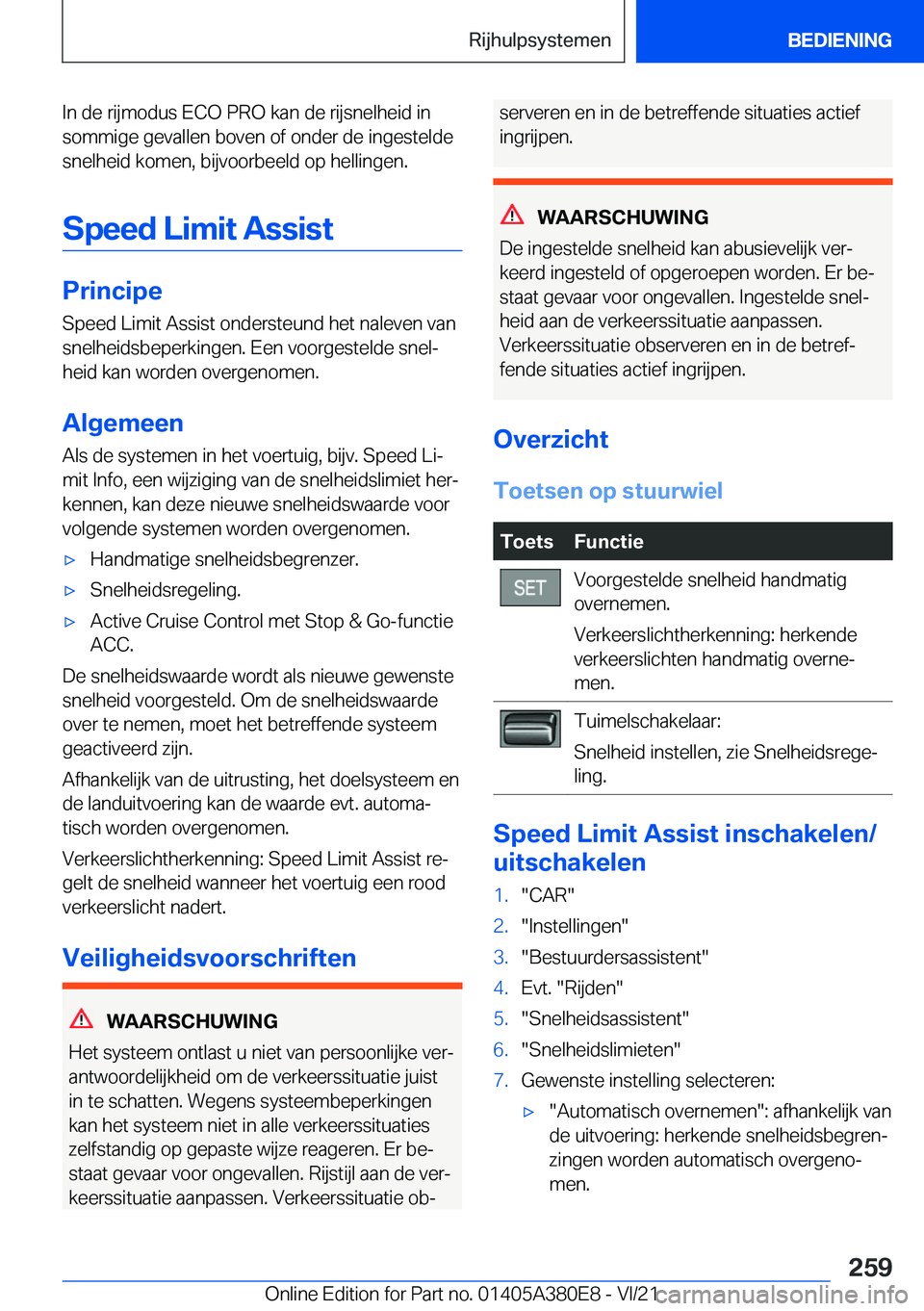 BMW 5 SERIES 2022  Instructieboekjes (in Dutch) �I�n��d�e��r�i�j�m�o�d�u�s��E�C�O��P�R�O��k�a�n��d�e��r�i�j�s�n�e�l�h�e�i�d��i�n�s�o�m�m�i�g�e��g�e�v�a�l�l�e�n��b�o�v�e�n��o�f��o�n�d�e�r��d�e��i�n�g�e�s�t�e�l�d�e
�s�n�e�l�h�e�i�d��k�