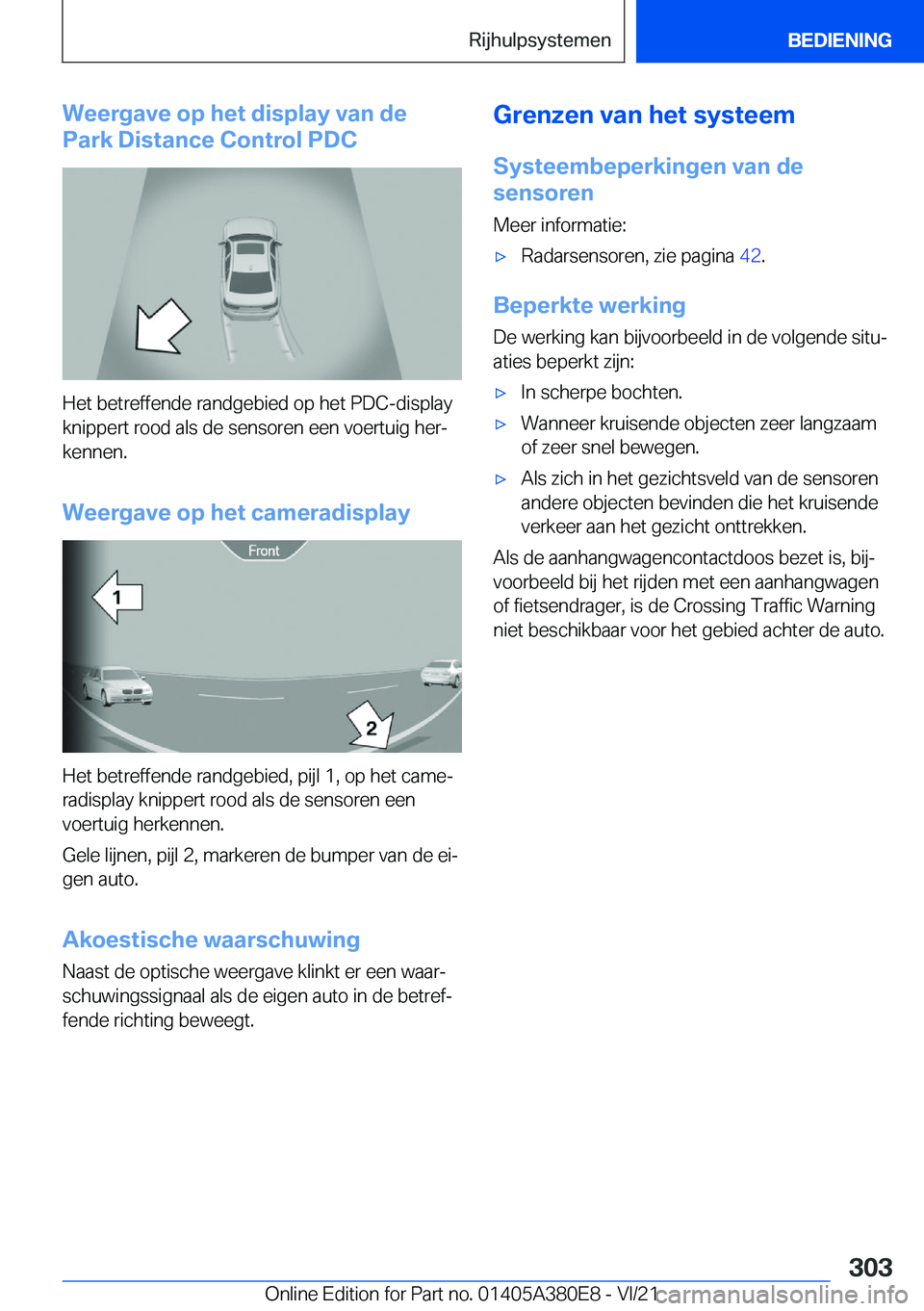 BMW 5 SERIES 2022  Instructieboekjes (in Dutch) �W�e�e�r�g�a�v�e��o�p��h�e�t��d�i�s�p�l�a�y��v�a�n��d�e
�P�a�r�k��D�i�s�t�a�n�c�e��C�o�n�t�r�o�l��P�D�C
�H�e�t��b�e�t�r�e�f�f�e�n�d�e��r�a�n�d�g�e�b�i�e�d��o�p��h�e�t��P�D�C�-�d�i�s�p�l�a