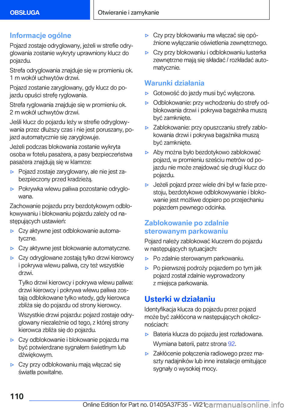 BMW 5 SERIES 2022  Instrukcja obsługi (in Polish) �I�n�f�o�r�m�a�c�j�e��o�g�