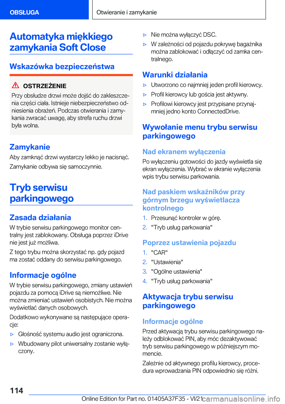 BMW 5 SERIES 2022  Instrukcja obsługi (in Polish) �A�u�t�o�m�a�t�y�k�a��m�i�