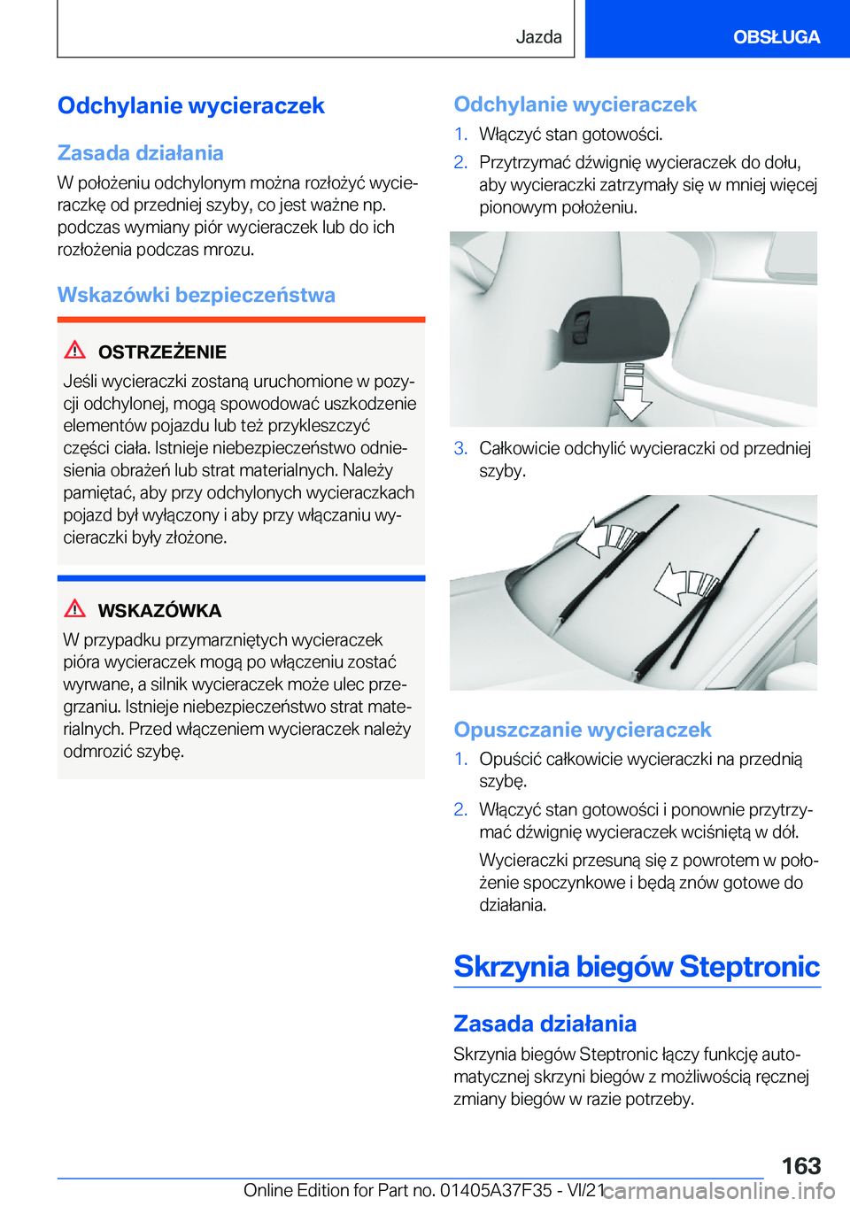 BMW 5 SERIES 2022  Instrukcja obsługi (in Polish) �O�d�c�h�y�l�a�n�i�e��w�y�c�i�e�r�a�c�z�e�k
�Z�a�s�a�d�a��d�z�i�a�ł�a�n�i�a
�W��p�o�ł�o9�e�n�i�u��o�d�c�h�y�l�o�n�y�m��m�o9�n�a��r�o�z�ł�o9�y�