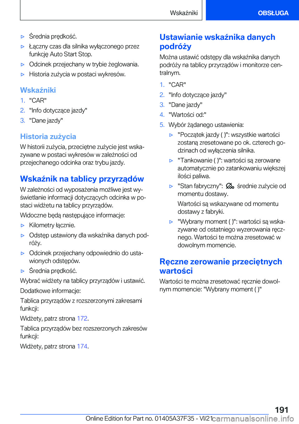 BMW 5 SERIES 2022  Instrukcja obsługi (in Polish) 'x�r�e�d�n�i�a��p�r�