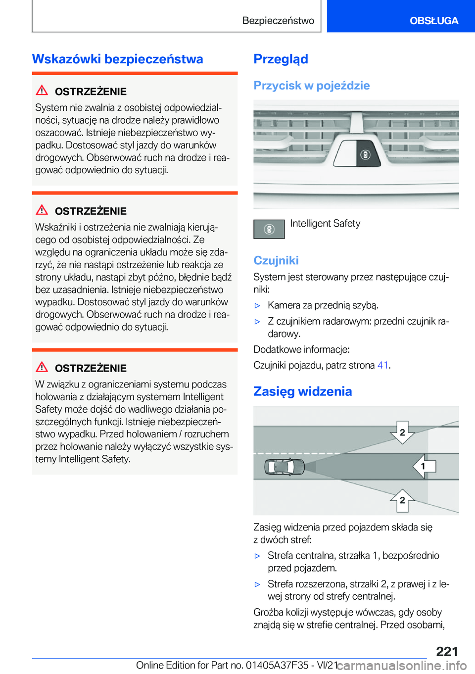 BMW 5 SERIES 2022  Instrukcja obsługi (in Polish) �W�s�k�a�z�