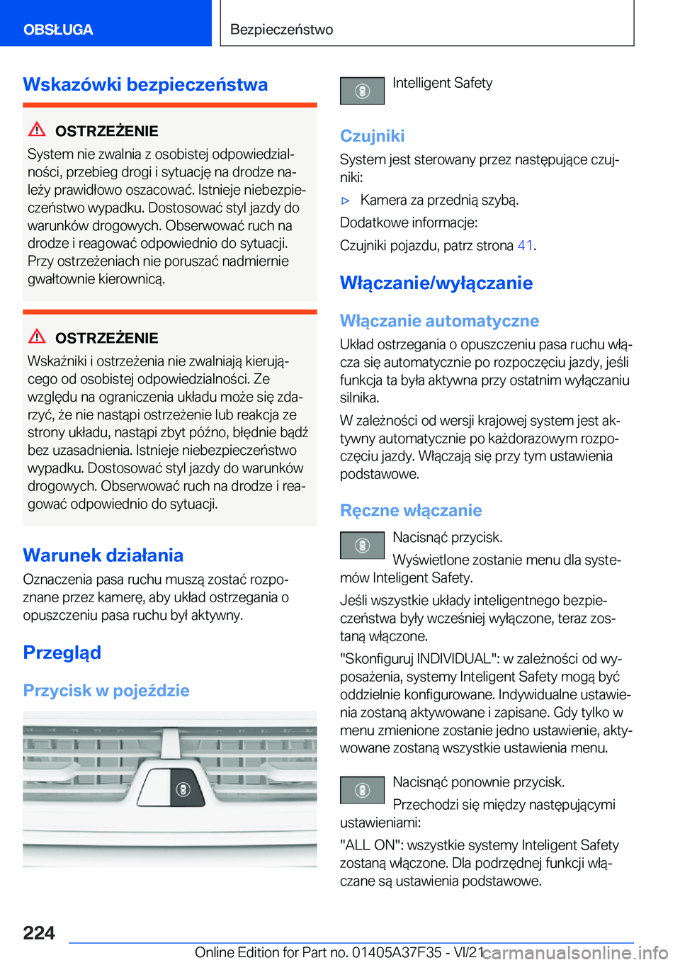 BMW 5 SERIES 2022  Instrukcja obsługi (in Polish) �W�s�k�a�z�